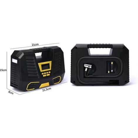 Compresseur d'air électrique, Compresseur Voiture, Gonfleur Pneu Voiture 12v DC, Pompe à Pneu Portable numérique, écran LCD 150 PSI 12V DC, pour Voiture, Vélo, Moto, Ballon, Coussin d'air