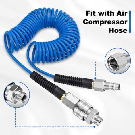 Raccord Rapide Pneumatique 1/4" BSP, 10 Pièces Embout Compresseur Air Européen, Raccord de Compresseur pour Tuyau Pneumatique