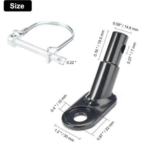 Attelage Remorque Velo,Connecteur Attache Adaptateur, Coupleur de Remorque de Vélo, D’Attelage de Remorque en Acier Adaptateur de Montage, Attelage de Remorque de Vélo pour Fret, Enfants et Chiens