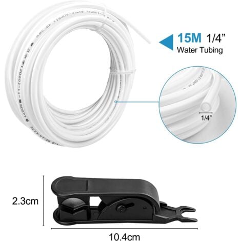 Matériau POM Tuyau Frigo Alimentation en eau, Kit de Universel Raccord pour Purificateur d'eau, Set de Raccordement pour Réfrigérateur Conduite Arrivée Connecteurs pour Osmose Inverse