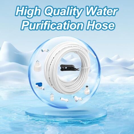 Matériau POM Tuyau Frigo Alimentation en eau, Kit de Universel Raccord pour Purificateur d'eau, Set de Raccordement pour Réfrigérateur Conduite Arrivée Connecteurs pour Osmose Inverse