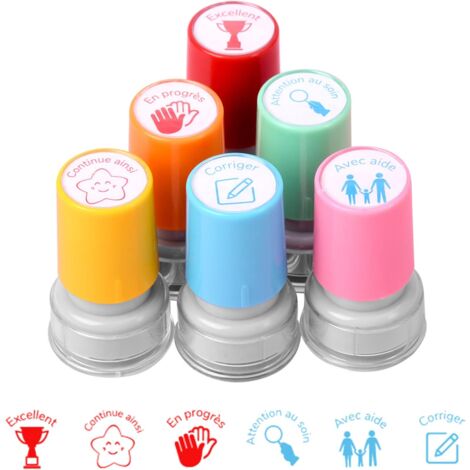 Tampon Enseignant Français,8Pcs Stampon Maitresse D'école
