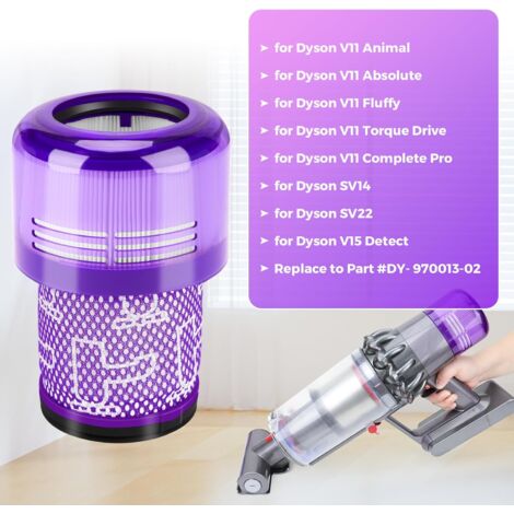 3 Packs Filtre pour Dyson V15 Detect V11 Absolute,Filtres de Remplacement pour Dyson V15 V11 SV14 SV17 SV22 Animal Extra Pro Torque Drive Aspirateur, Remplacer  DY-970013-02 & 97001302