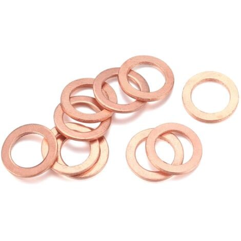 200pcs 10 Spécifications Joints Bague D'étanchéité, M5 M6 M8 M10 M12 M14, Rondelles En Cuivre Assortiment Kit, Cuivre Rondelles Metal, Joints Bague D'étanchéité, Cuivre Rondelles Joint bague d'étanché