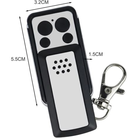 Télécommande - 2 Boutons à clapet- Compatible avec la plupart des motorisations avidsen, Grise, Autonomie de 2 ans - 114253