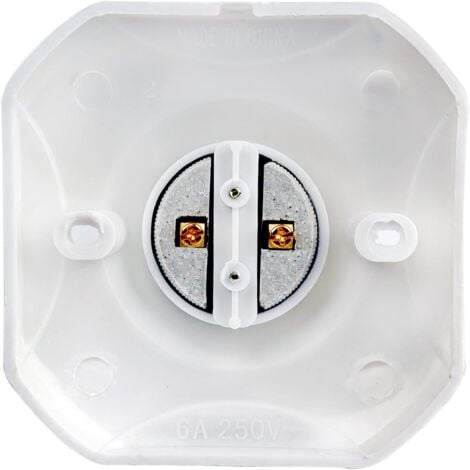 Lot de 4 Douille Plafond E27 à Visser, Douille E27 Garage, AC 220-240V, Support Douille pour Ampoule LED, Base Plafonnier Culot E27, Base de Lampe Plastique Blanche pour Lampe au Mur
