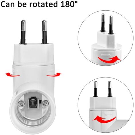 Douille E27 avec Interrupteur sans Fil pour Lampe Murale, AC 230V, Support Ampoule LED, Adaptateur E27 pour Lampe de Lit Chambre, Spot E27 Lampe, lot de 2 (sans ampoule)