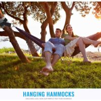 Sangle Hamac VFANDV 2x150cm - Avec Mousquetons Et Protection Arbre - Support 500kg