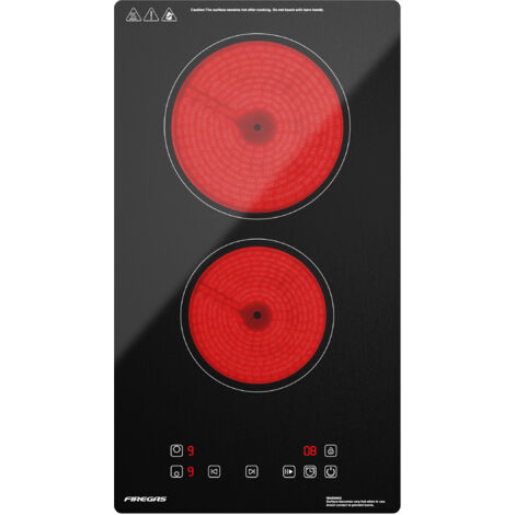 Glaskeramik-Kochfeld Schwarz - FIREGAS 2 Kochstellen 3000 W L52 cmT29 cm (1/5)