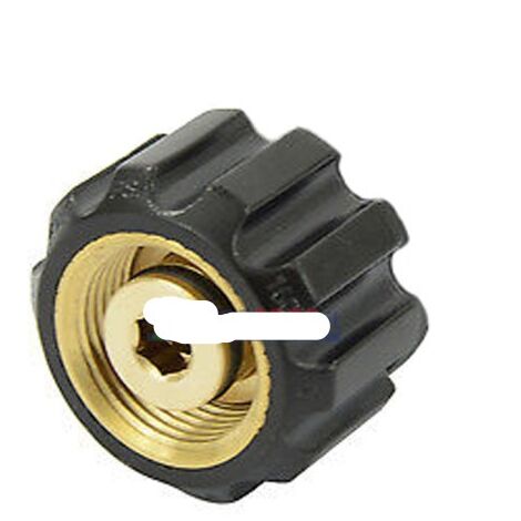Raccordo Per Idropulitrice, Da Attacco Maschio 1/4" A Femmina M22x1.5, Con Foro Passante 14 Mm