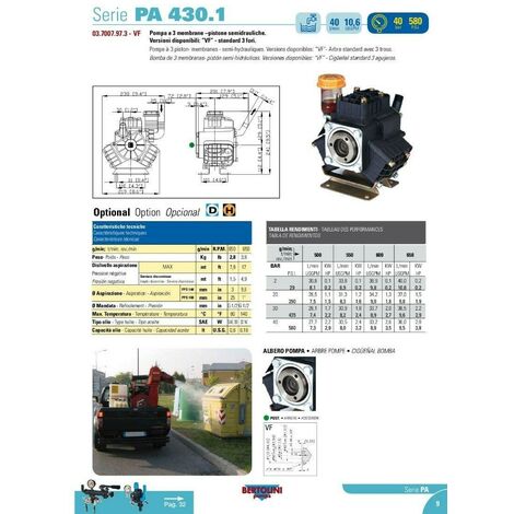 POMPA IRRORATRICE IRRORAZIONE BERTOLINI PA430 40BAR 40L/M PA 430 MADE IN  ITALY