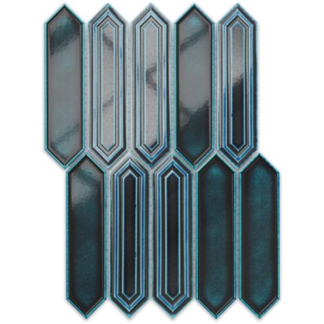 Mosaico in ceramica su rete per bagno o cucina 29.6 cm x 30 cm - Crystal