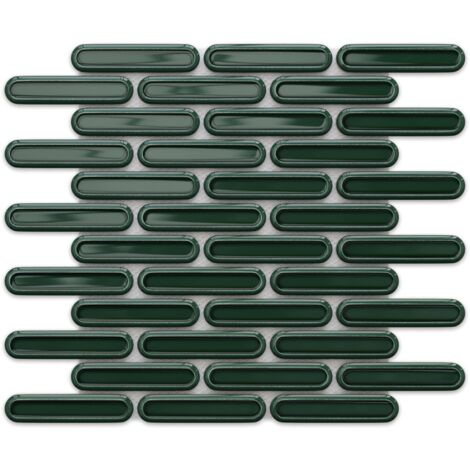 Mosaico in ceramica su rete per bagno o cucina 30cm x 30.5cm - Emerald Savoiardi