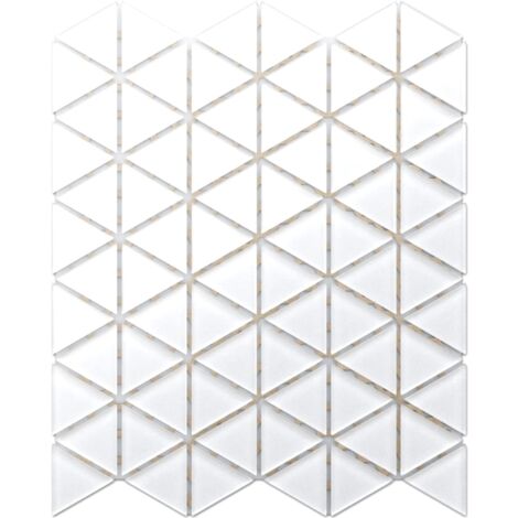 Mosaico in vetro su rete per bagno e cucina 26.3 cm x 30.3 cm - White River (1/5)