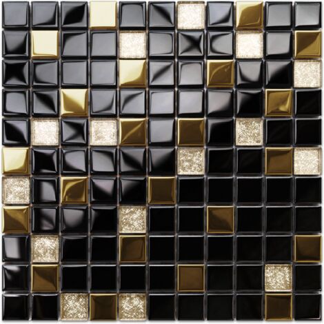 Mosaico in vetro su rete per bagno e cucina 30cm x 30cm - Monte Carlo