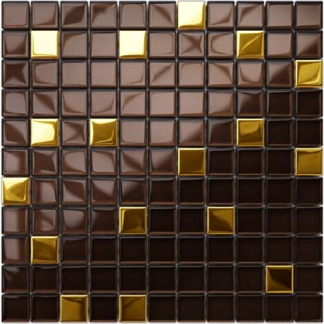 Mosaico in vetro su rete per bagno e cucina 30cm x 30cm - Nemesis