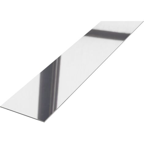 Striscia in acciaio inossidabile decorativa per pareti 5cm x 270cm - argento lucido (1/5)