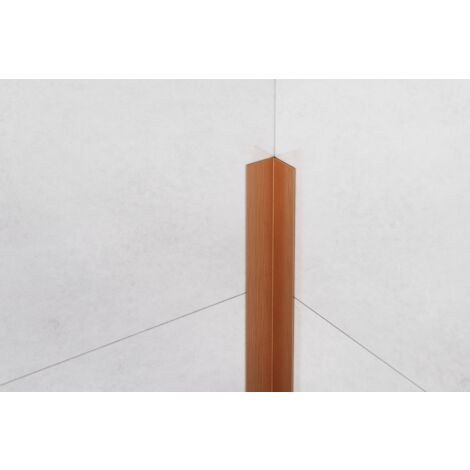 Profilo decorativo Li angolare interno in acciaio inossidabile 1cm x 270cm - Rame satinato