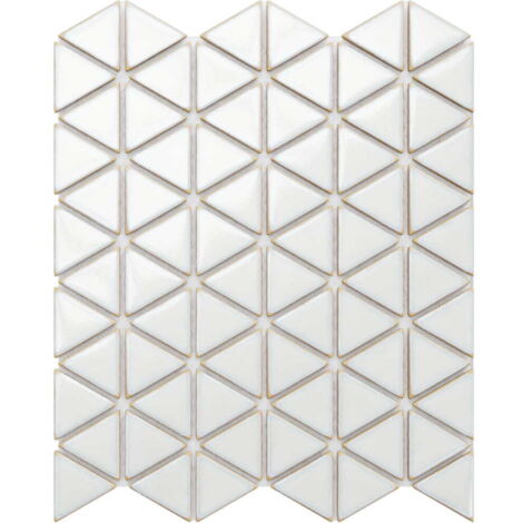 Mosaico in ceramica su rete per bagno o cucina 26.3cm x 30.3cm - Triangular Blanket