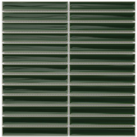 Mosaico in ceramica su rete per bagno o cucina 29.6cm x 30cm - Emerald Piano