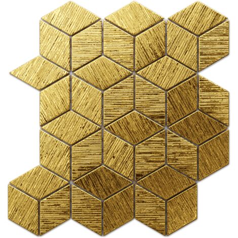 Mosaico in vetro su rete per bagno e cucina 26.5cm x 30.5cm - Gold eagle (1/5)