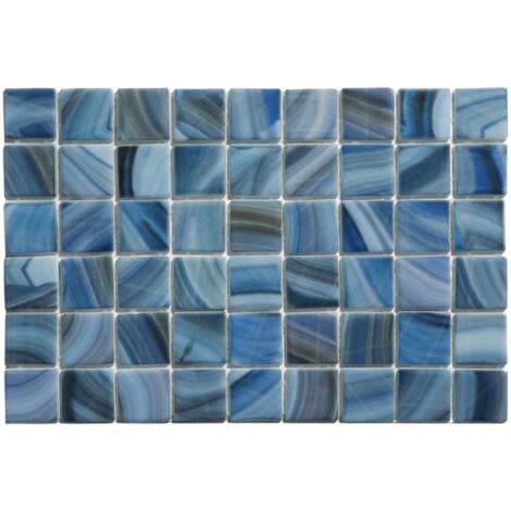 Mosaico in vetro pressato su rete per piscina 31.5cm x 47,7cm - Modena Rio Pool