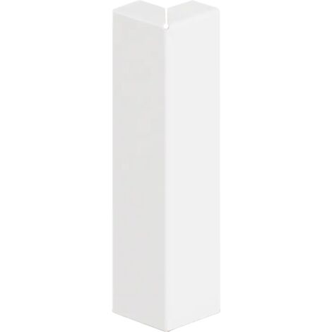 Ilcom angolo esterno FCL per battiscopa FC in acciaio inox 100mm x 20mm x 10mm - Bianco opaco