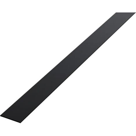 Ilcom striscia I decorativa in acciaio inossidabile per pareti 20mm x 2700mm x 0.65mm - Nero matt (1/5)