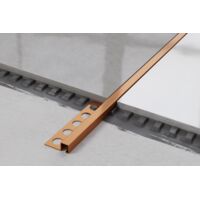 Profilo angolare Q universale in acciaio inossidabile per piastrelle 0.8cm x 270cm - Rame satinato