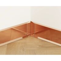 Set 4 angoli interni FLI componibili per battiscopa 8cm x 3cm x 3cm - rame lucidato