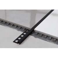 Ilcom profilo decorativo Q angolare in acciaio inossidabile 10mm x 2700mm - Nero opaco