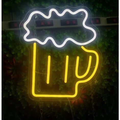 Insegna Al Neon LED Per Bar Con Scritta 'BAR' - Luci USB Rosa E Giallo, Decorazione Per Pareti E Feste - Foto 7