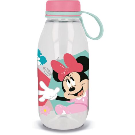 Disney Borraccia Ecozen trasparente per bambine in tritan Minnie 460 ml con cappuccio e manico in silicone (1/2)
