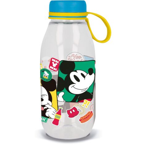 Disney Borraccia Ecozen trasparente per bambini in tritan Mickey Mouse Topolino 460 ml con cappuccio e manico in silicone (1/4)