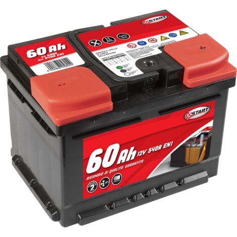 Batteria Auto Start 60AH 12V 540A polo positivo destro Cassetta L2