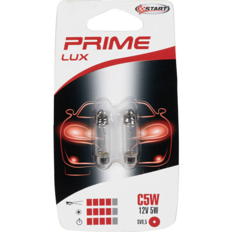 C5W Coppia di Lampadine Siluro per luci auto 12V 5W SV8,5 misure 8mm (1/3)