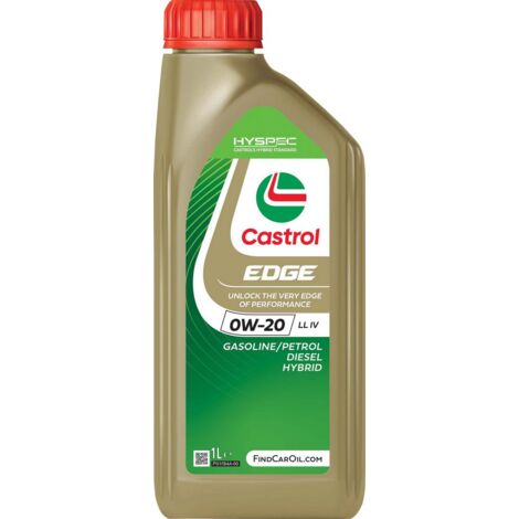 Olio lubrificante per motore auto Castrol Edge 0W-20 LL IV 1 litro