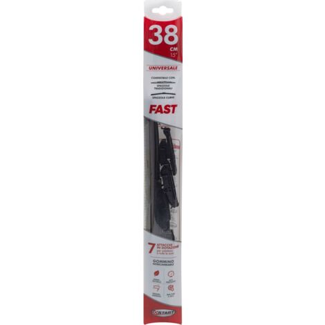 Spazzola tergicristallo singola Fast 38 cm - 15", per spazzole tradizionali e curve