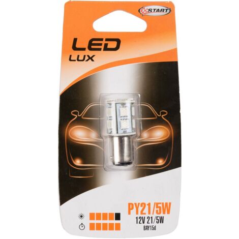 PY21/5W Lampadina Singola 13 Led arancio per luci auto 12V 21/5W BAY15d (1/2)