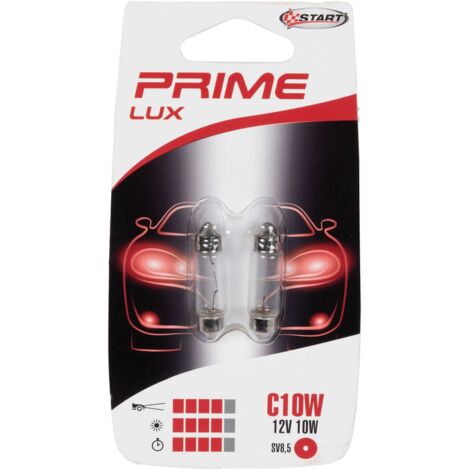 C10W coppia di lampadine per luci auto siluro 12V 10W attacco SV8,5 (1/3)