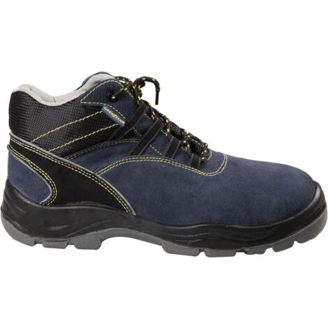 Goodyear Scarpe antinfortunistiche alte con metallo S1P in pelle scamosciata colore blu e nero taglia 40 (1/4)