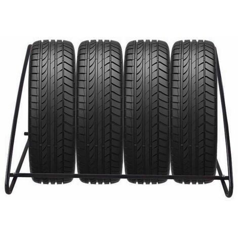 Maclean Supporto Da Parete In Acciaio 4 Pezzi - Porta Pneumatici, Bici, Scale - Gomma Antiscivolo, Carico 22 Kg - Altezza 12,5 Cm