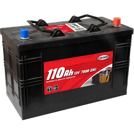 Batteria per autocarro e trattori 110Ah 12V 750A polo positivo destro (1/4)