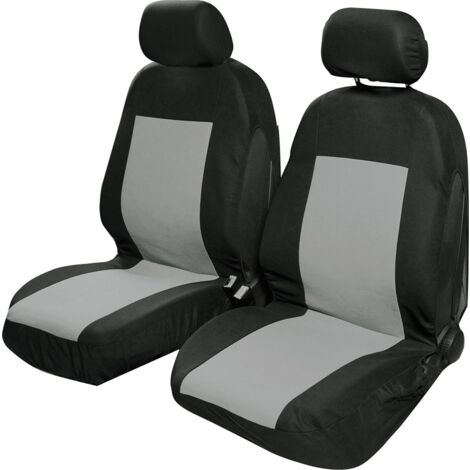 XtremeAuto® Coppia Coprisedili Anteriori Auto - Universali, Colore Nero/Grigio, Compatibili Con Audi, BMW, Fiat, Ford, VW E Molte Altre