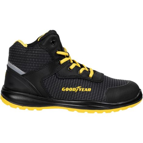 Scarpe antinfortunistiche  traspiranti nere, sicurezza sul lavoro,modello alto, categoria S3 - taglia 41 (1/5)