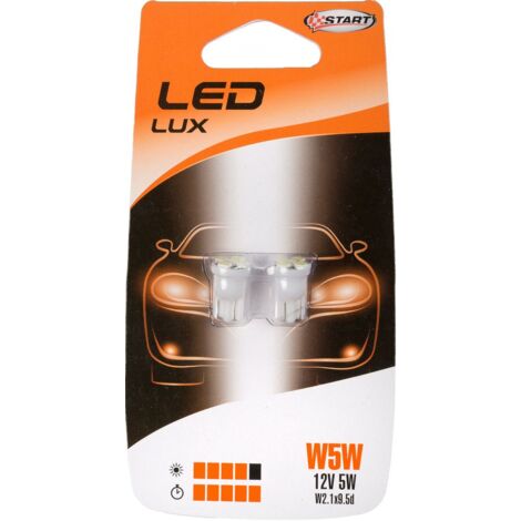 W5W Coppia di lampadine 5 Led per luci auto 12V 5W (1/2)