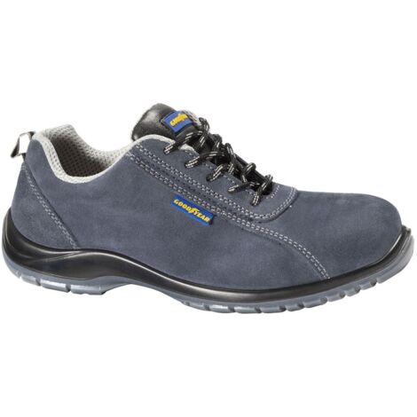 Goodyear Scarpe antinfortunistiche S1P in pelle scamosciata blu, scarpe da lavoro taglia 35 (1/5)