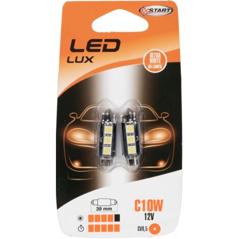 C5W Coppia di Lampadine Siluro per luci auto 12V 5W SV8,5 (1/3)
