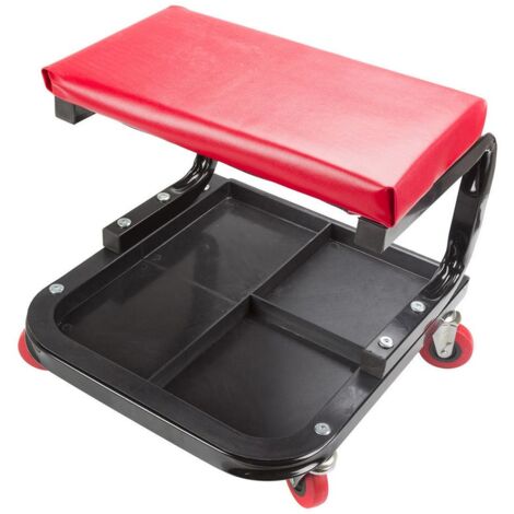 Sgabello officina con ruote 38x35x36 cm emergenza e manutenzione