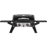Royal Gourmet – Barbecue à gaz portable 2 brûleurs 5kW – Tables latérales pliables – Couvercle – Compact pour 2 à 4 portions – Idéal pour pique-nique